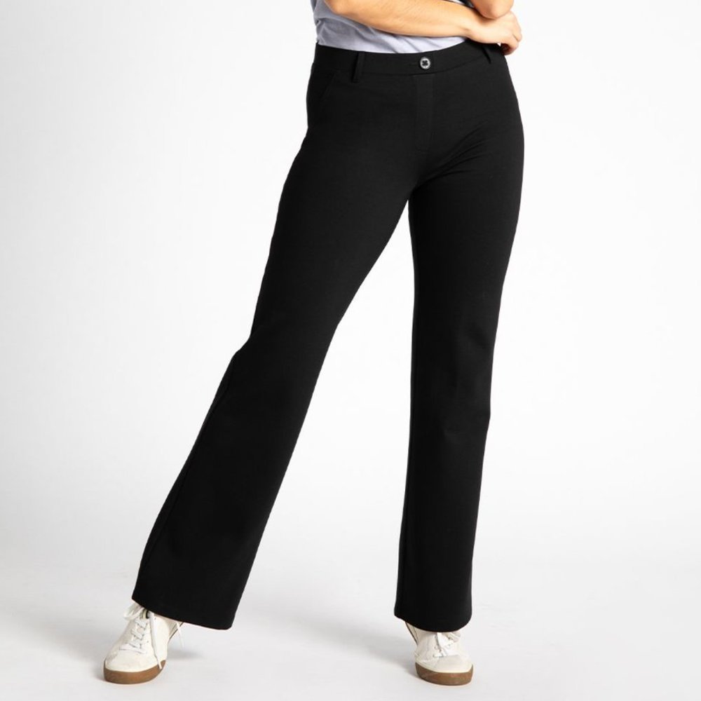 Betabrand Classic Dress Pant Yogo Pants Boot-Cut Black Size 2XL Petite